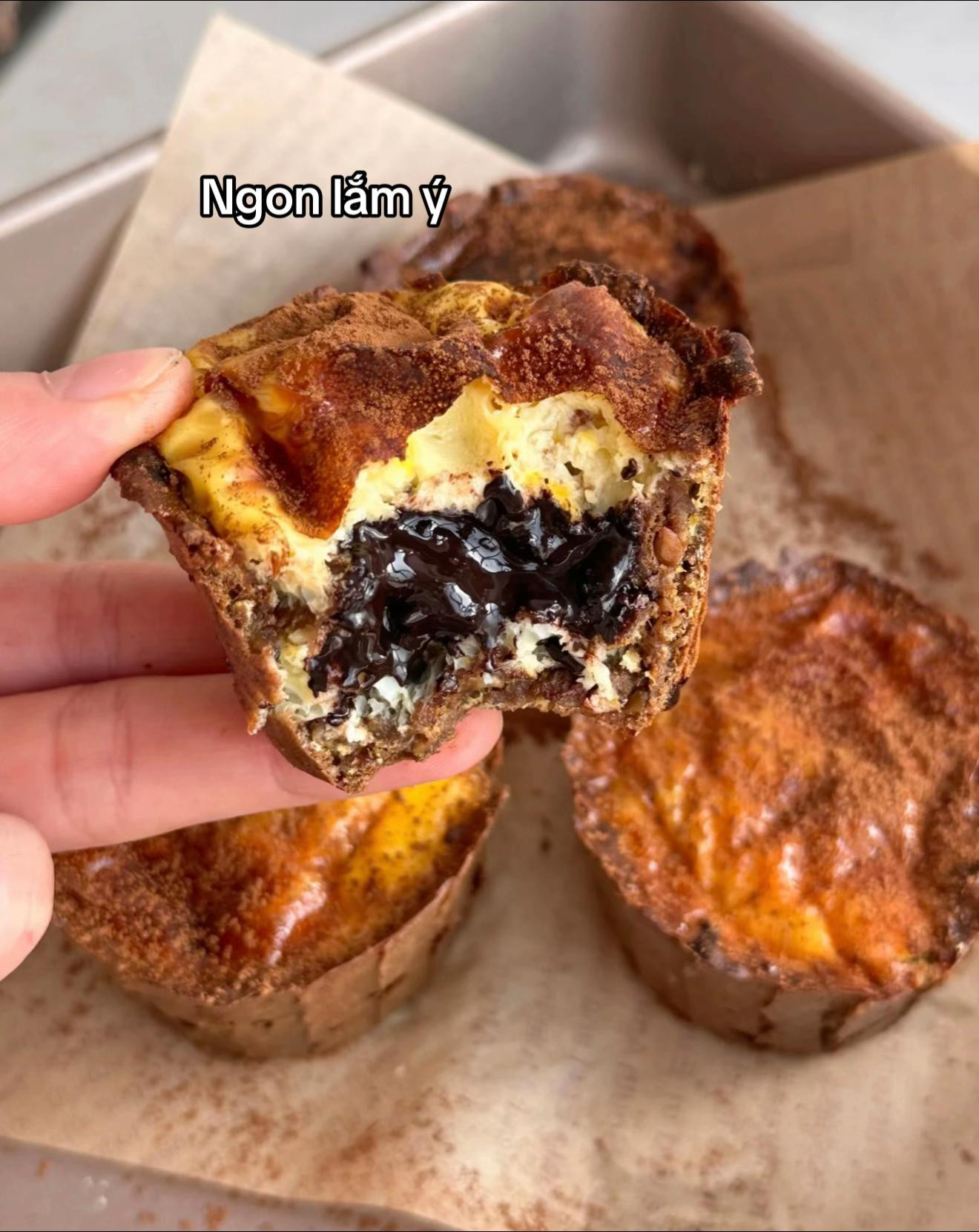 Tart Chuối Yến Mạch Thơm Lừng Nhân Chocolate Tan Chảy