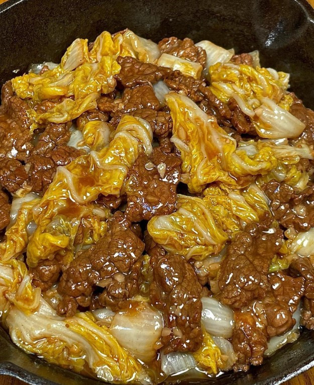 Thịt bò xào cải thảo