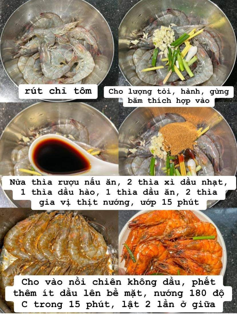 Tôm Nướng Giòn Tan Bằng Nồi Chiên Không Dầu