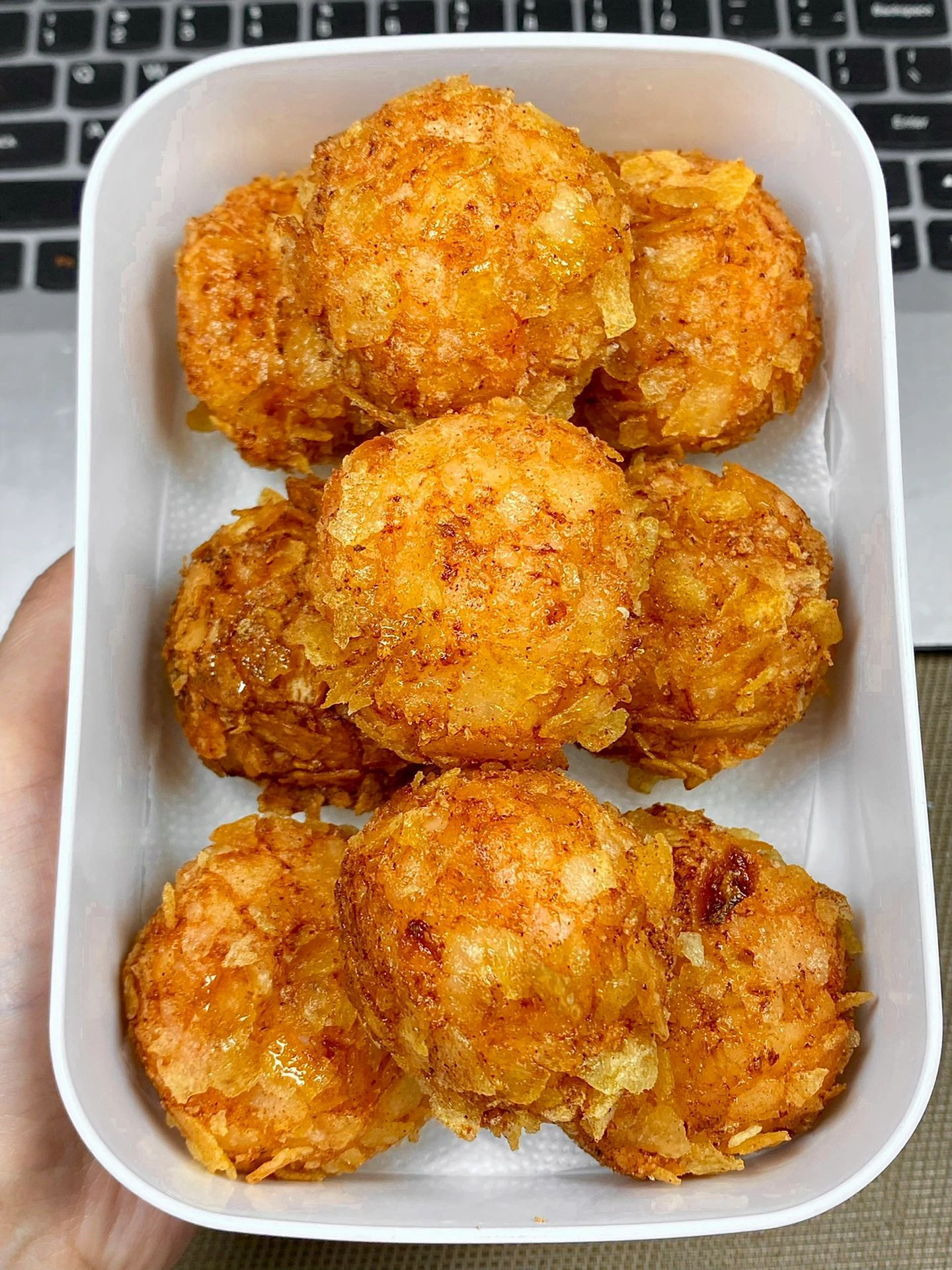 Tôm Viên Chiên Giòn Sốt Trứng Chảy Thơm Ngon