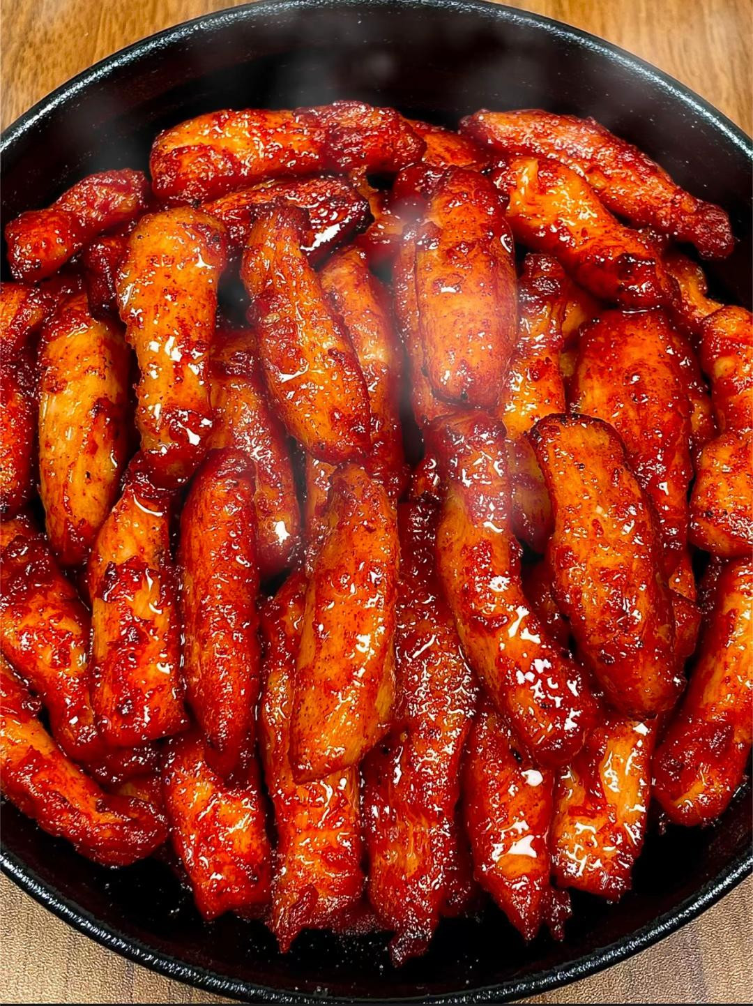 Ức gà ngọt mềm sốt mật ong cay