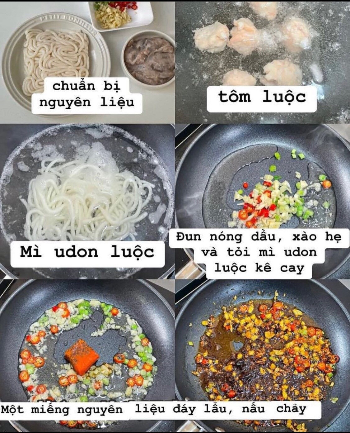 Udon xào cay nồng hương vị biển cả