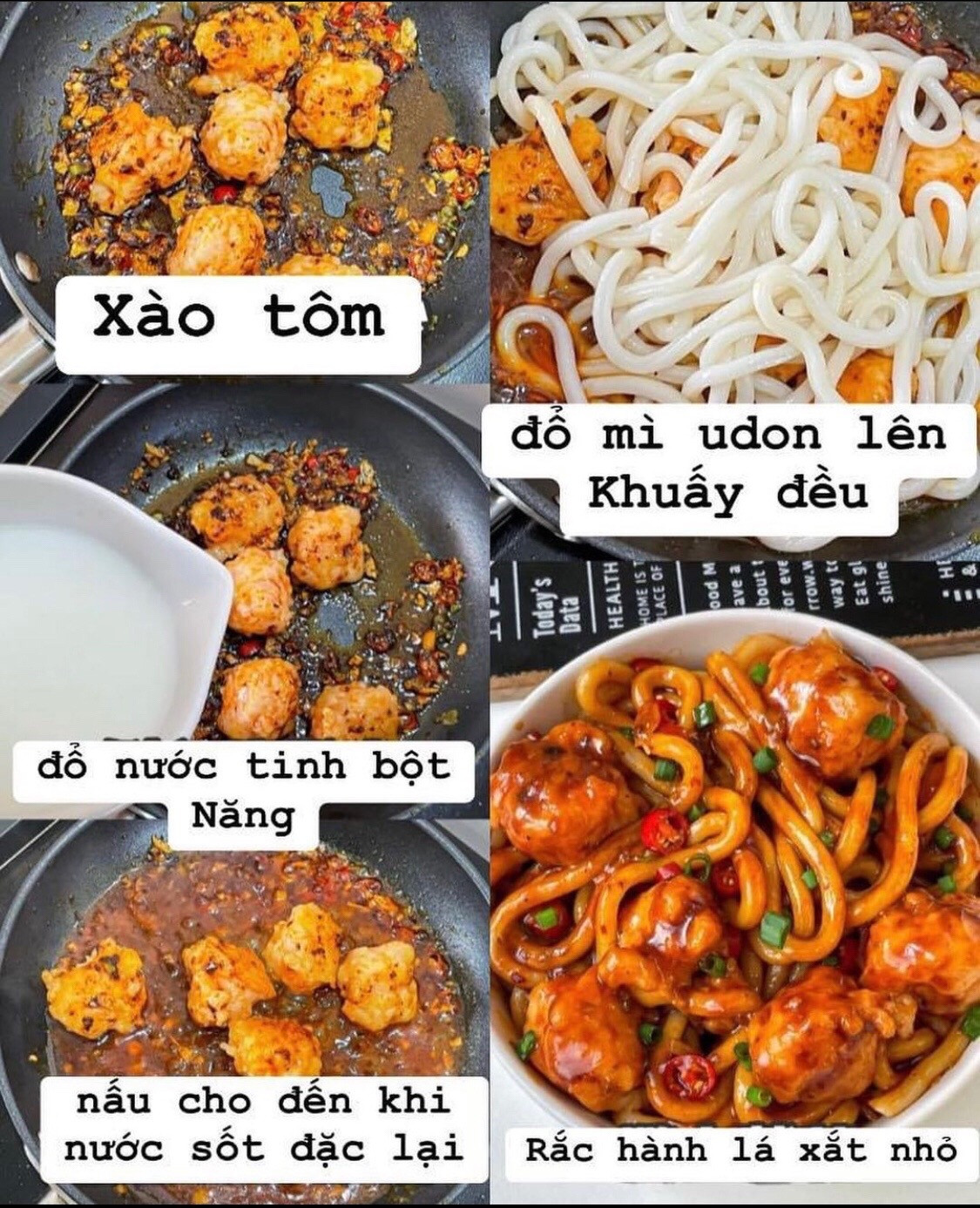 Udon xào cay nồng hương vị biển cả