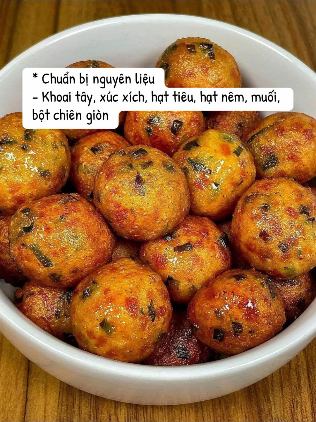 Viên khoai tây giòn tan, hương vị bùng nổ từ thiên nhiên