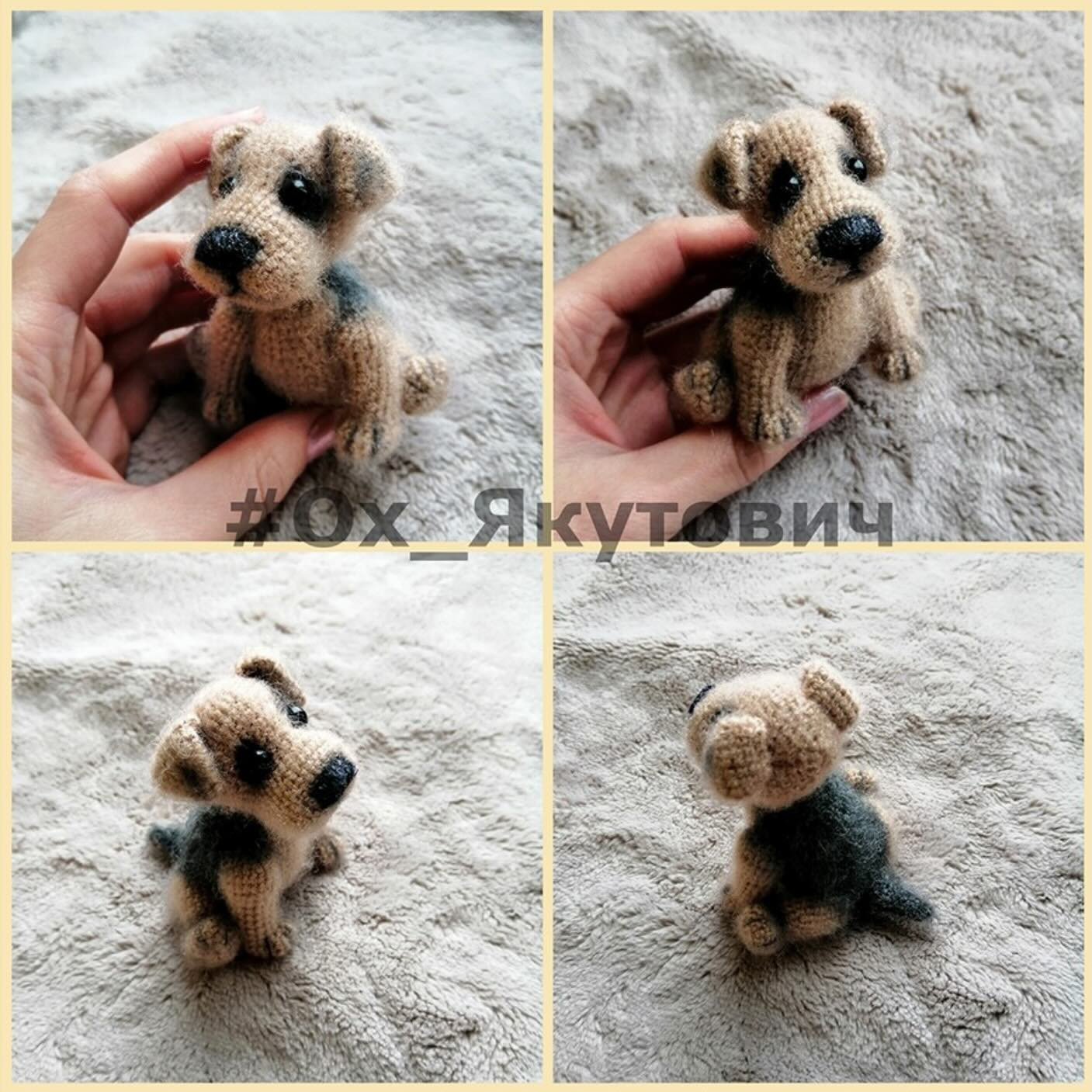 Вязаная игрушка эрдельтерьер: мастер-класс по созданию