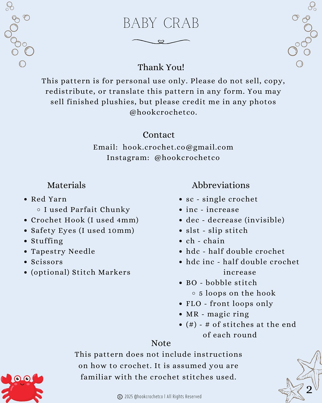 Adorable Baby Crab Crochet Pattern for Beginners