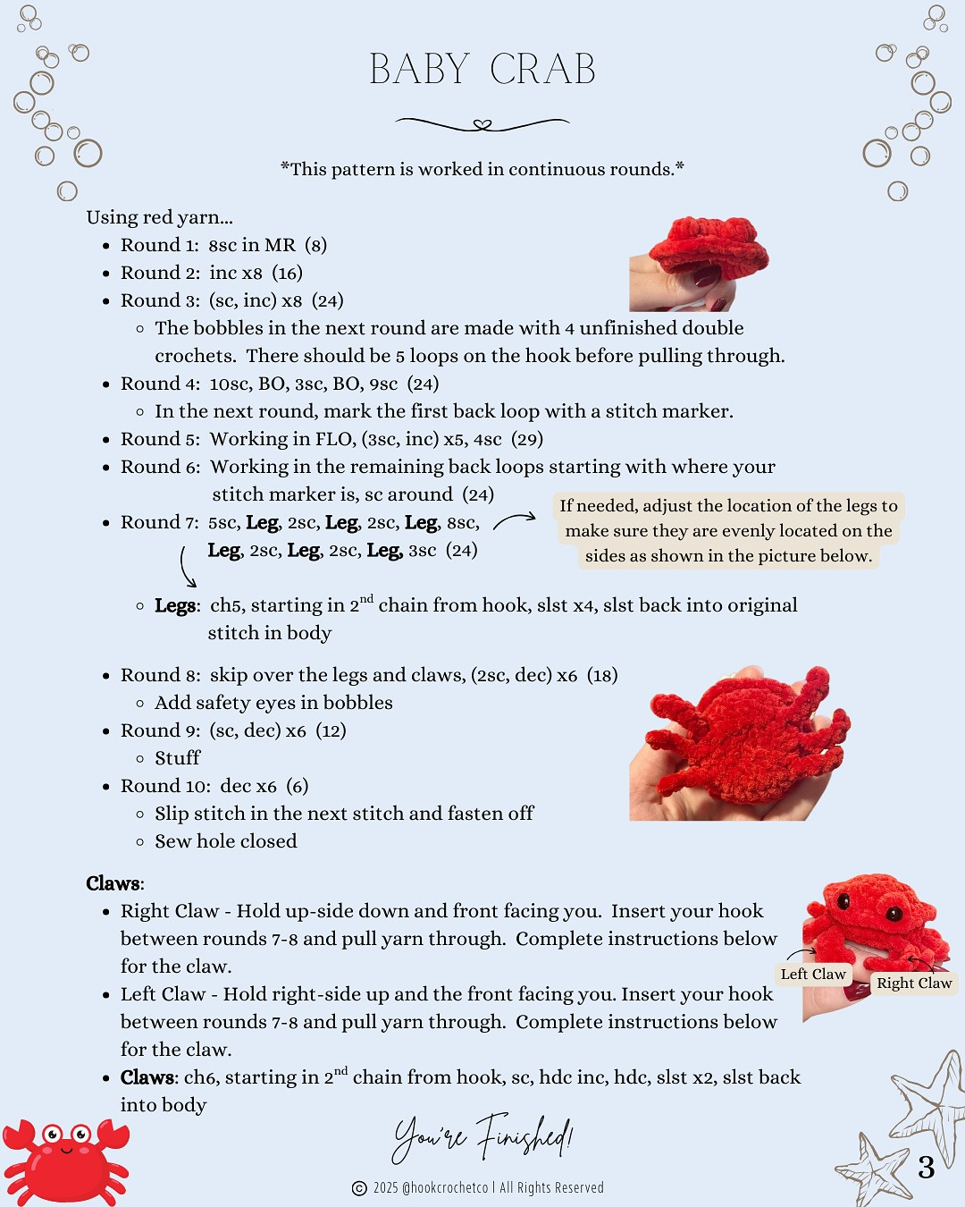 Adorable Baby Crab Crochet Pattern for Beginners