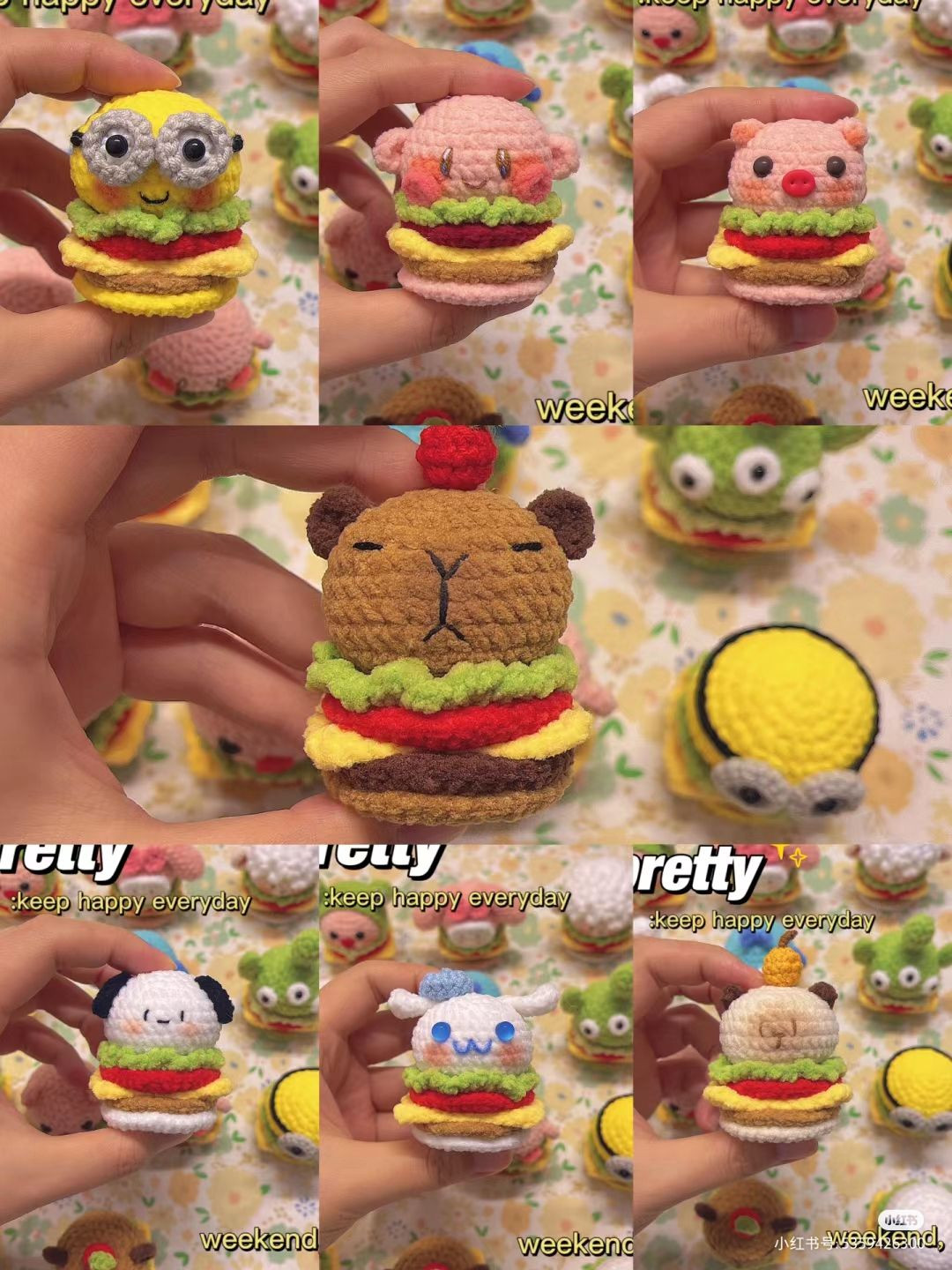 Adorable Crochet Animal Burgers for a Happy Crafting Day