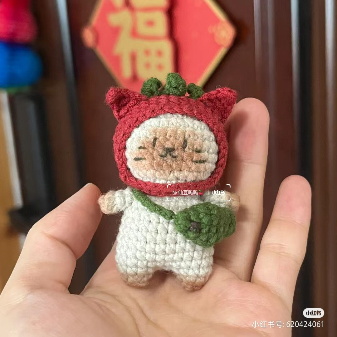 Adorable Crochet Animal Dolls with Colorful Yarn Background