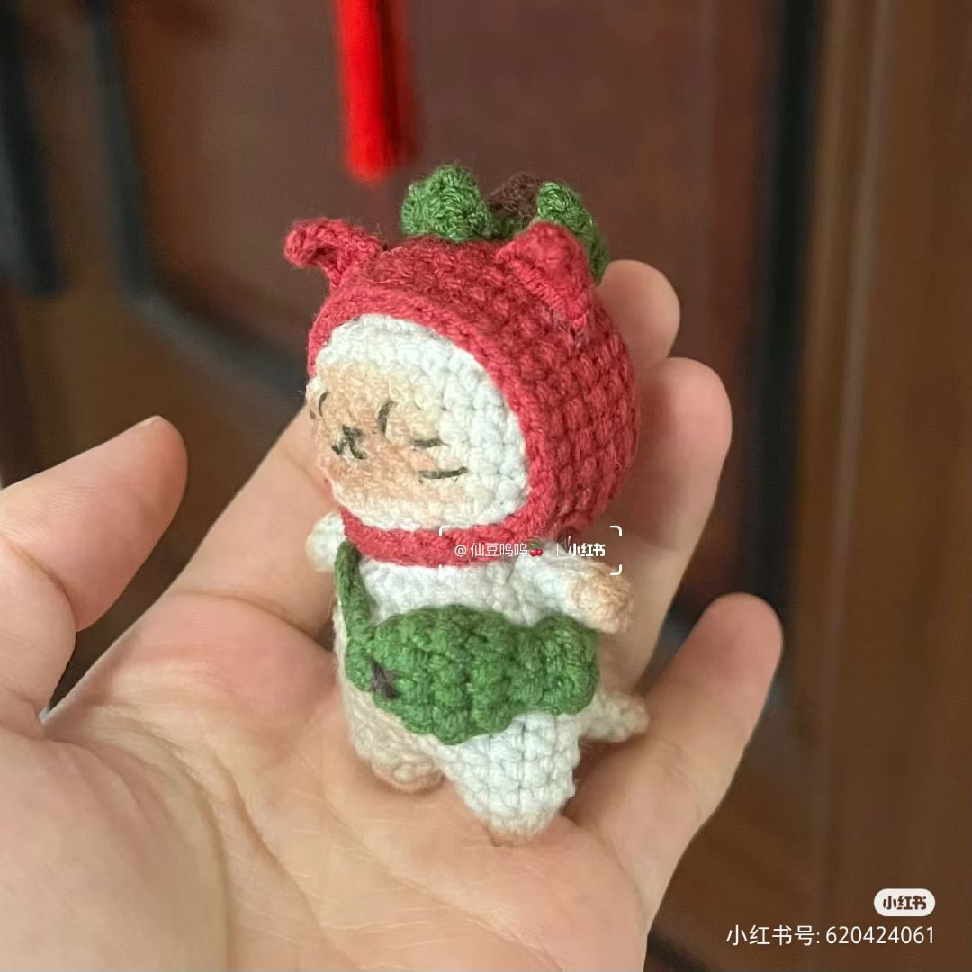 Adorable Crochet Animal Dolls with Colorful Yarn Background