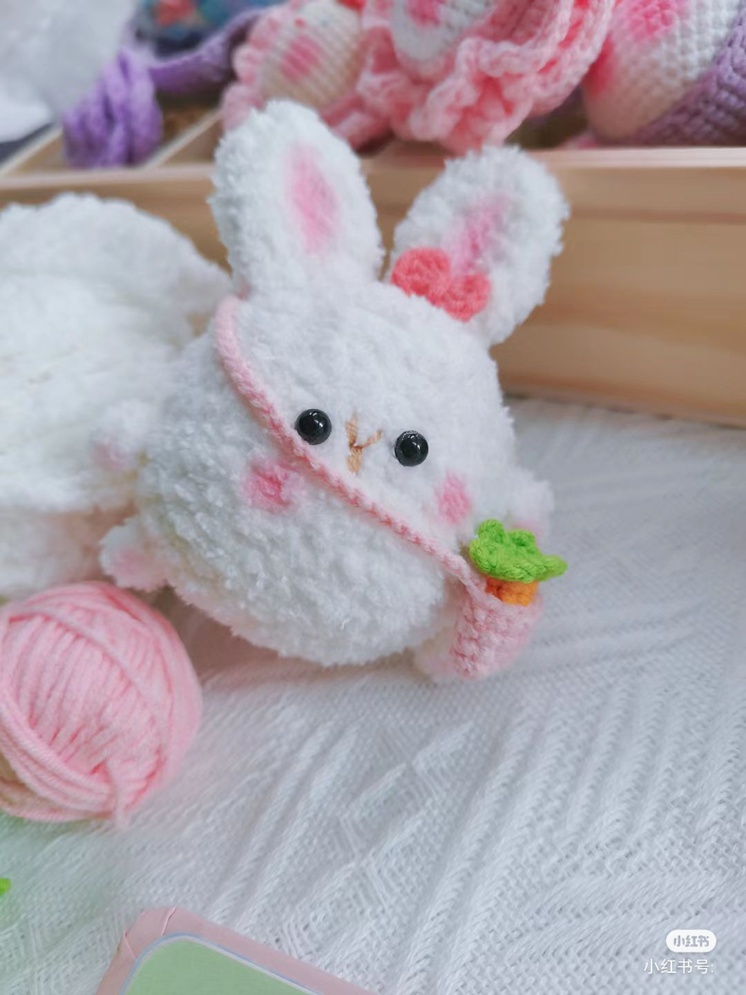 Adorable Crochet Bunny and Piggy with Carrot Accessory