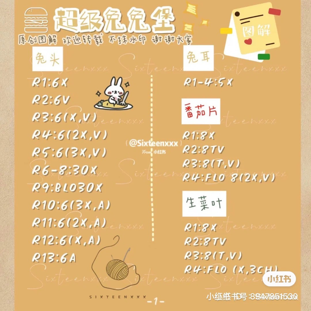 Adorable Crochet Bunny Burger Pattern for Creative Crafting