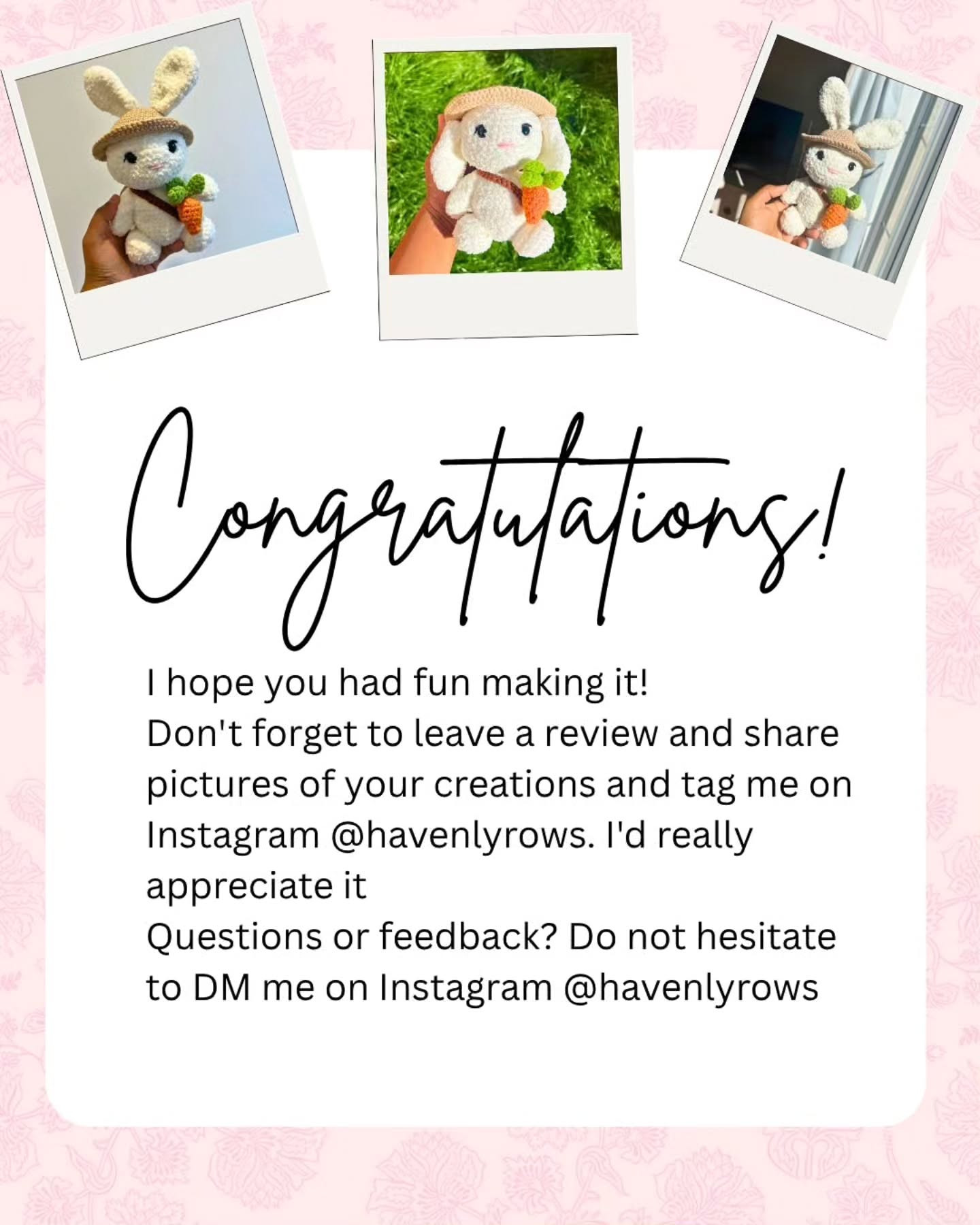 Adorable Crochet Bunny with Carrot Amigurumi Free Pattern