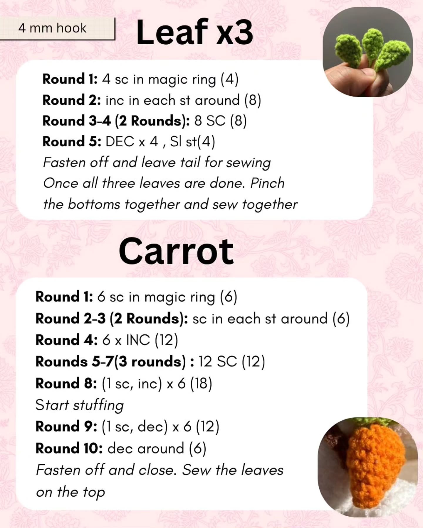 Adorable Crochet Bunny with Carrot Amigurumi Free Pattern