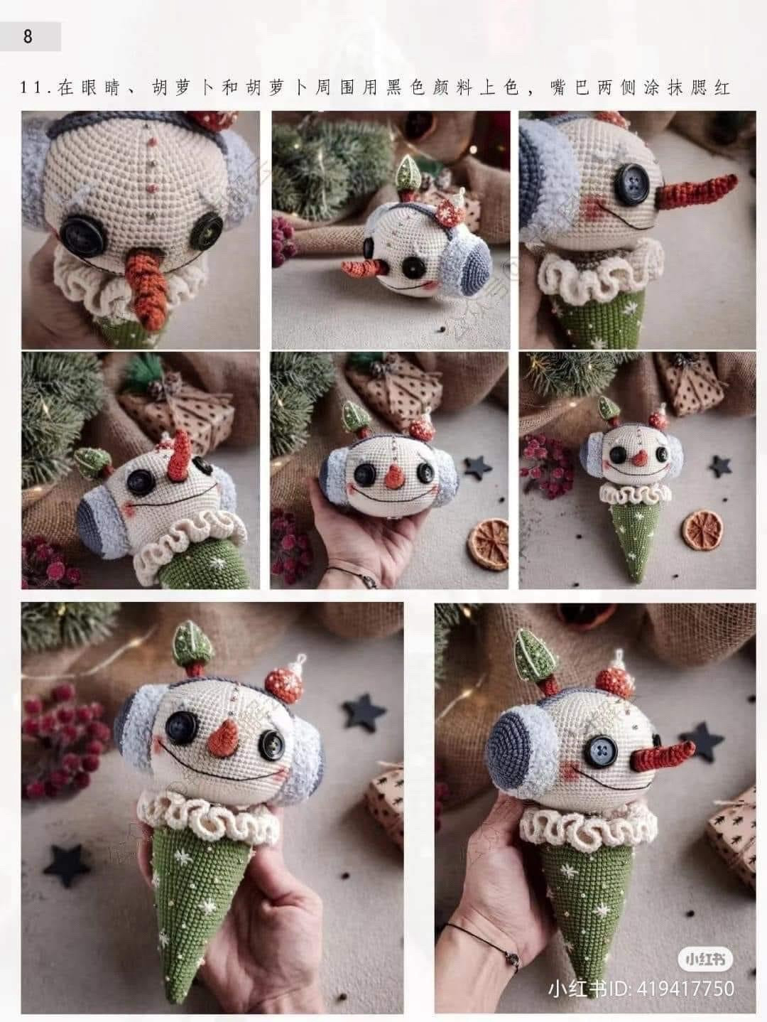 Adorable Crochet Clown Cone with Festive Decorations