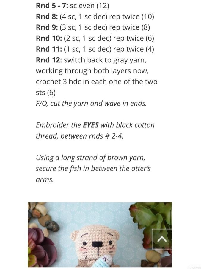 Adorable Crochet Otter with Fish Pattern for Beginners