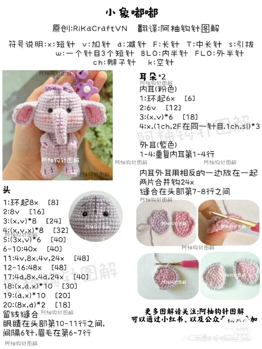 Adorable Purple Elephant Crochet Pattern for All Skill Levels