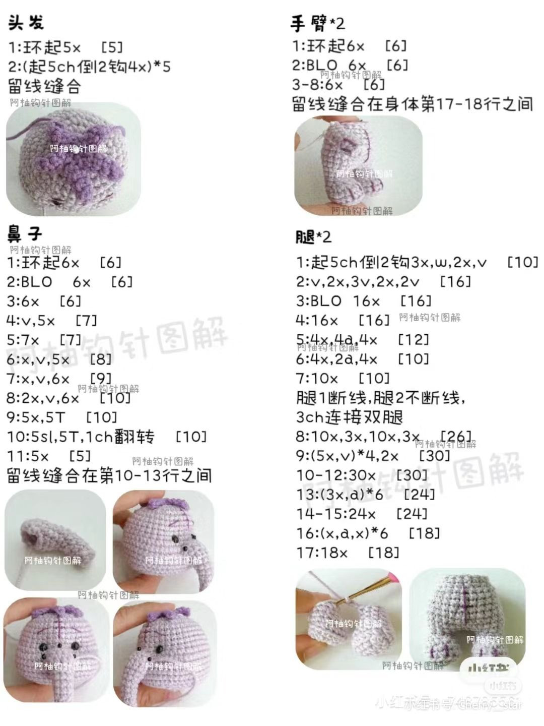 Adorable Purple Elephant Crochet Pattern for All Skill Levels