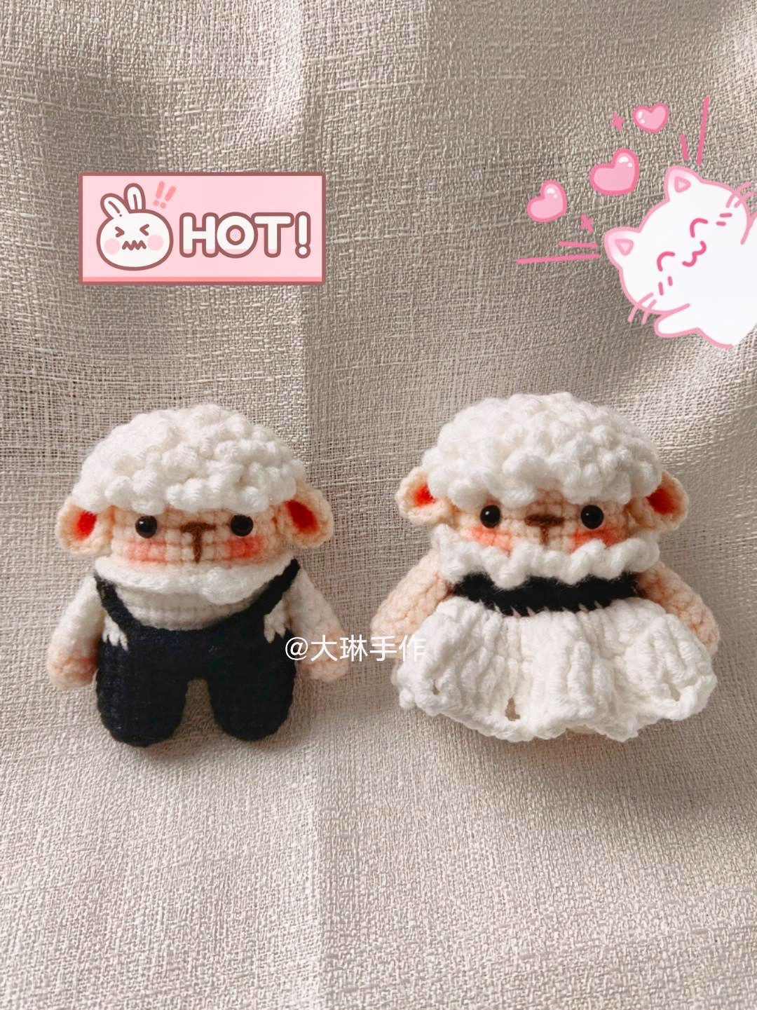 Adorable Sheep Crochet Pattern Collection with Colorful Outfits