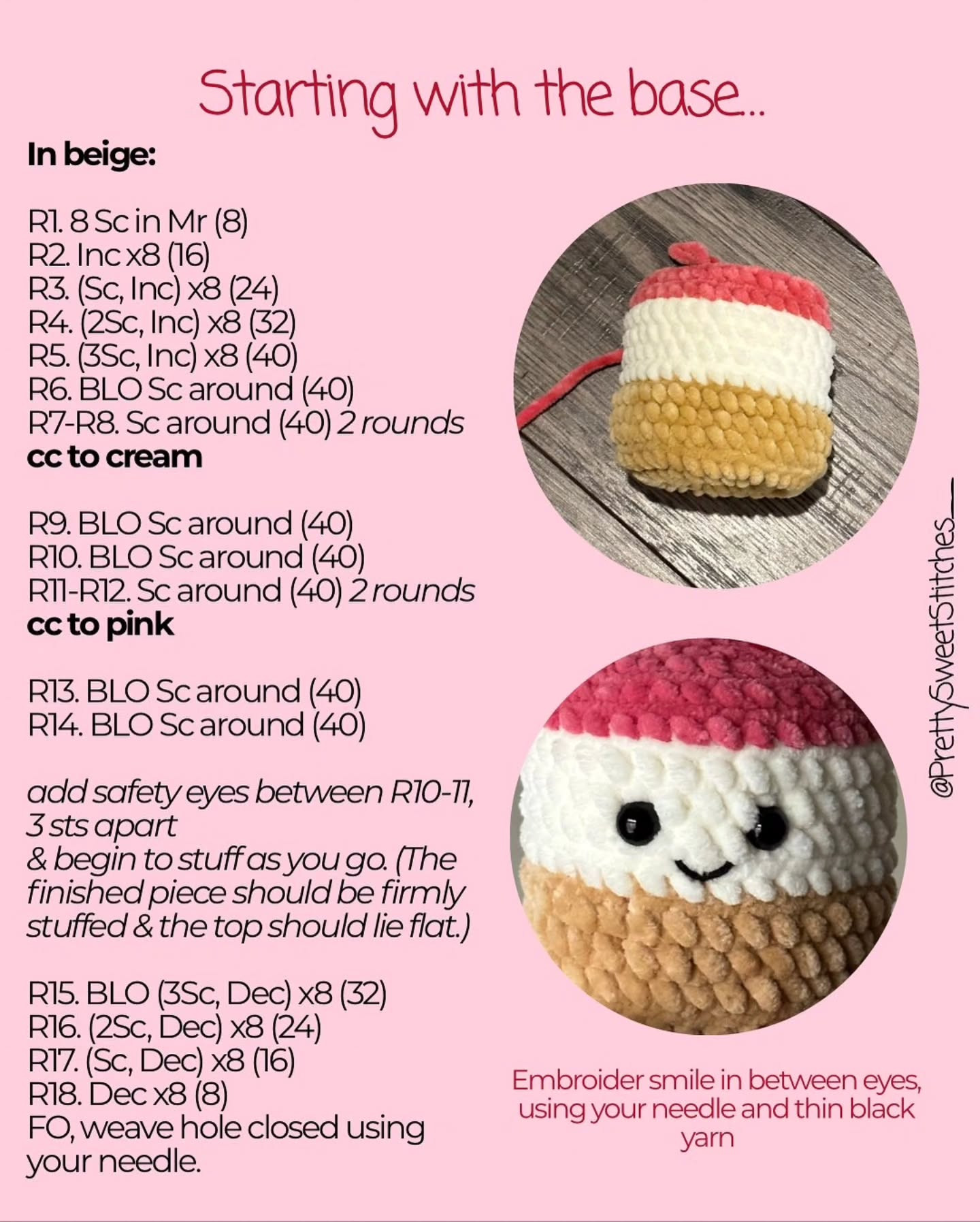 Adorable Strawberry Cheesecake Crochet Pattern for Free