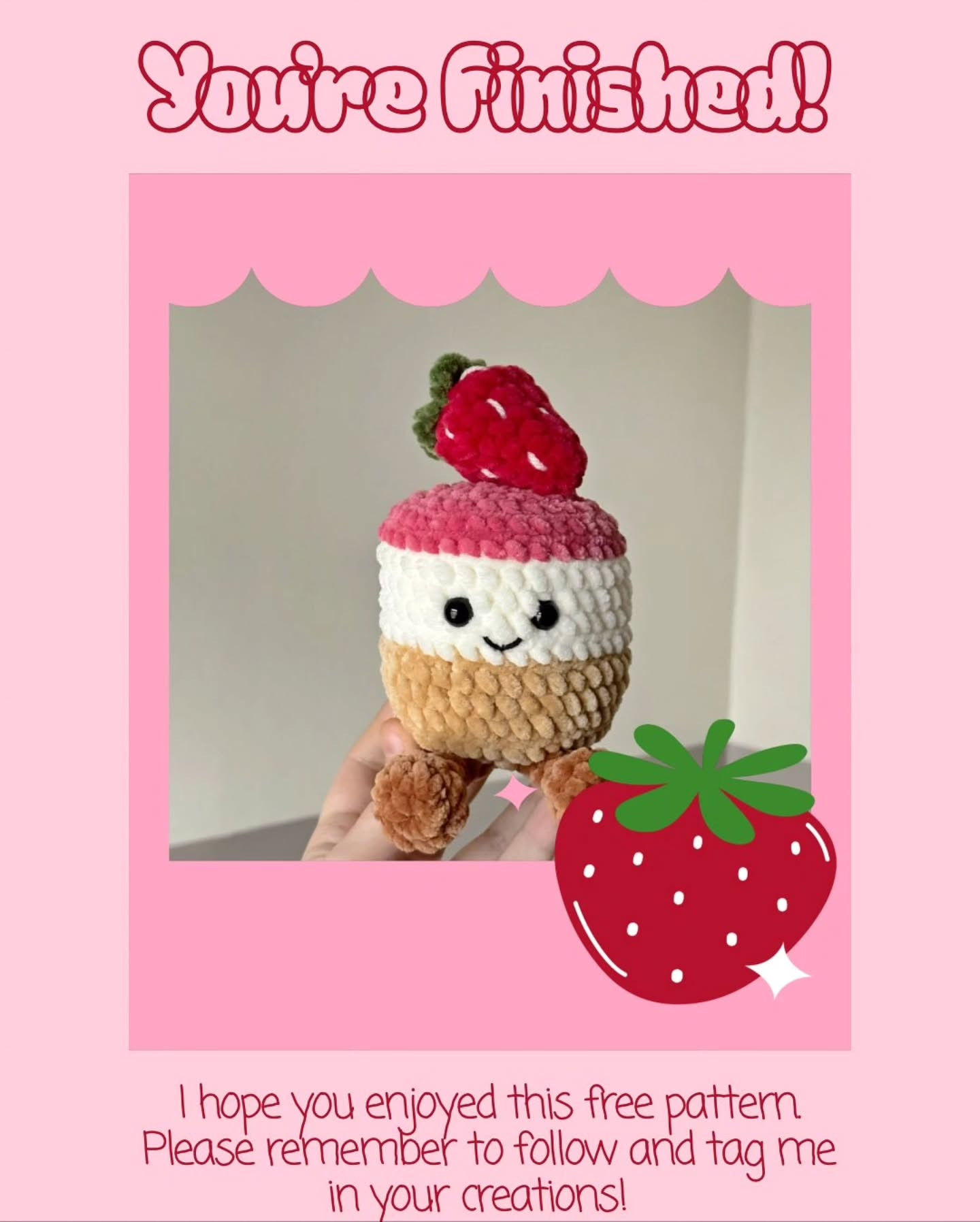 Adorable Strawberry Cheesecake Crochet Pattern for Free