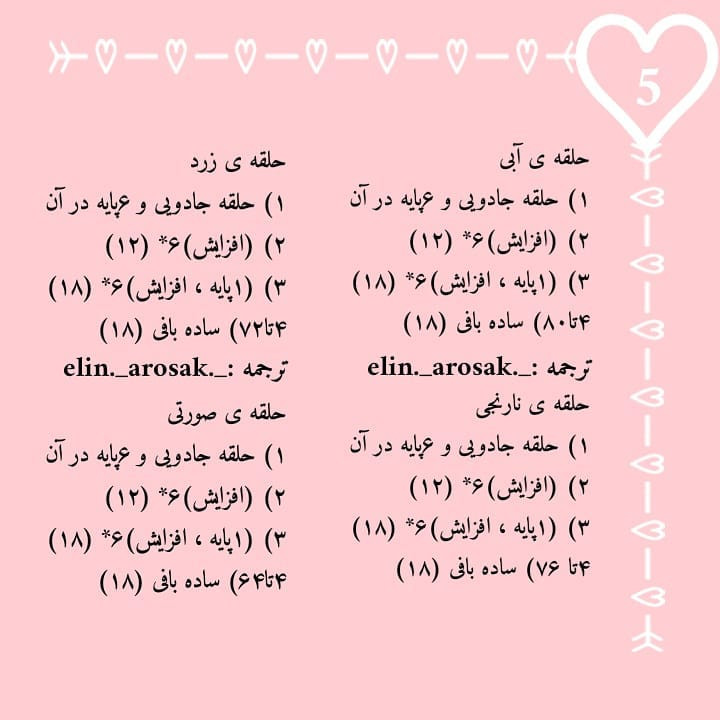 الگوی بافت عروسک خرگوش رنگین کمانی رایگان