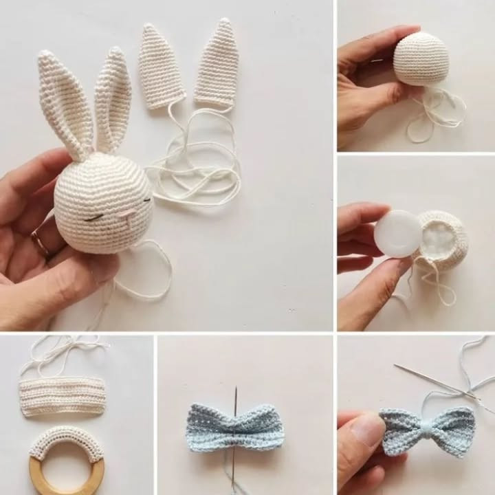 الگوی جغجغه خرگوشی رایگان برای بافتنی