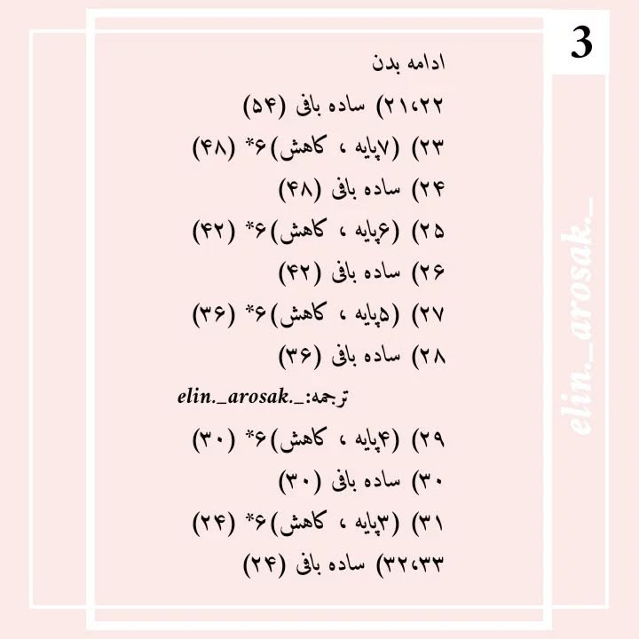 الگوی قلاب بافی رایگان عروسک کرگدن