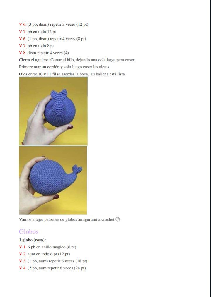 Ballena Voladora Amigurumi con Globos: Patrón Gratuito