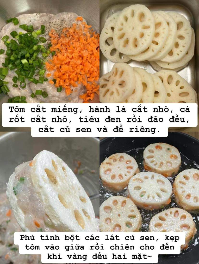 Bánh Tôm Củ Sen Giòn Rụm Thơm Ngon Cho Bữa Tối