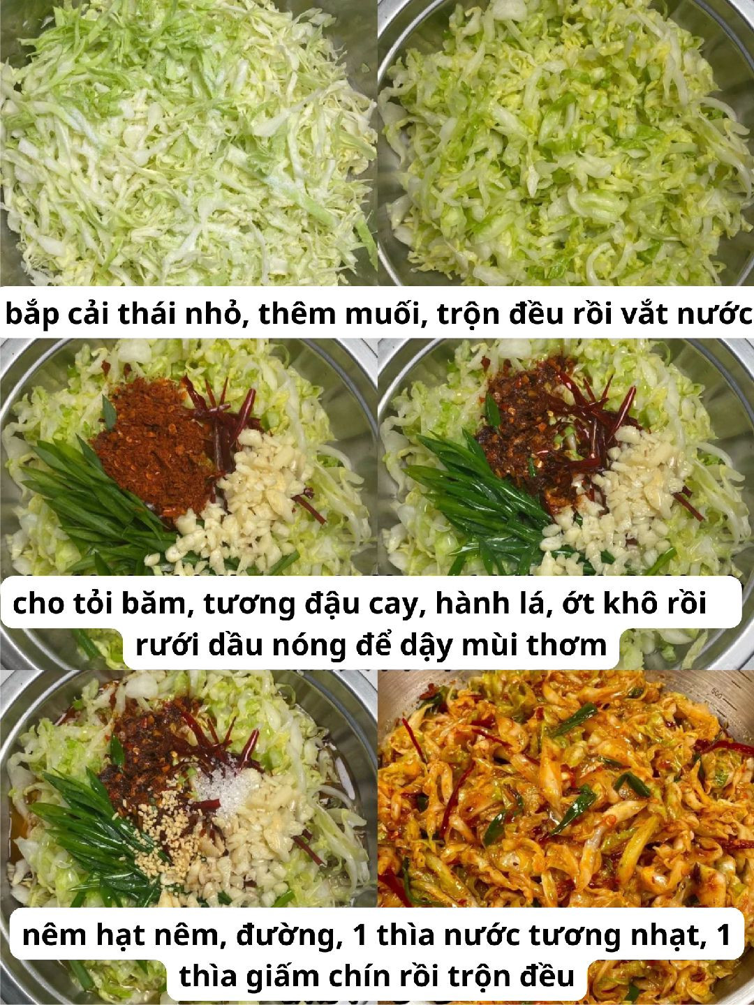 Bắp Cải Trộn Chua Cay Giòn Rụm, Hương Vị Bùng Nổ