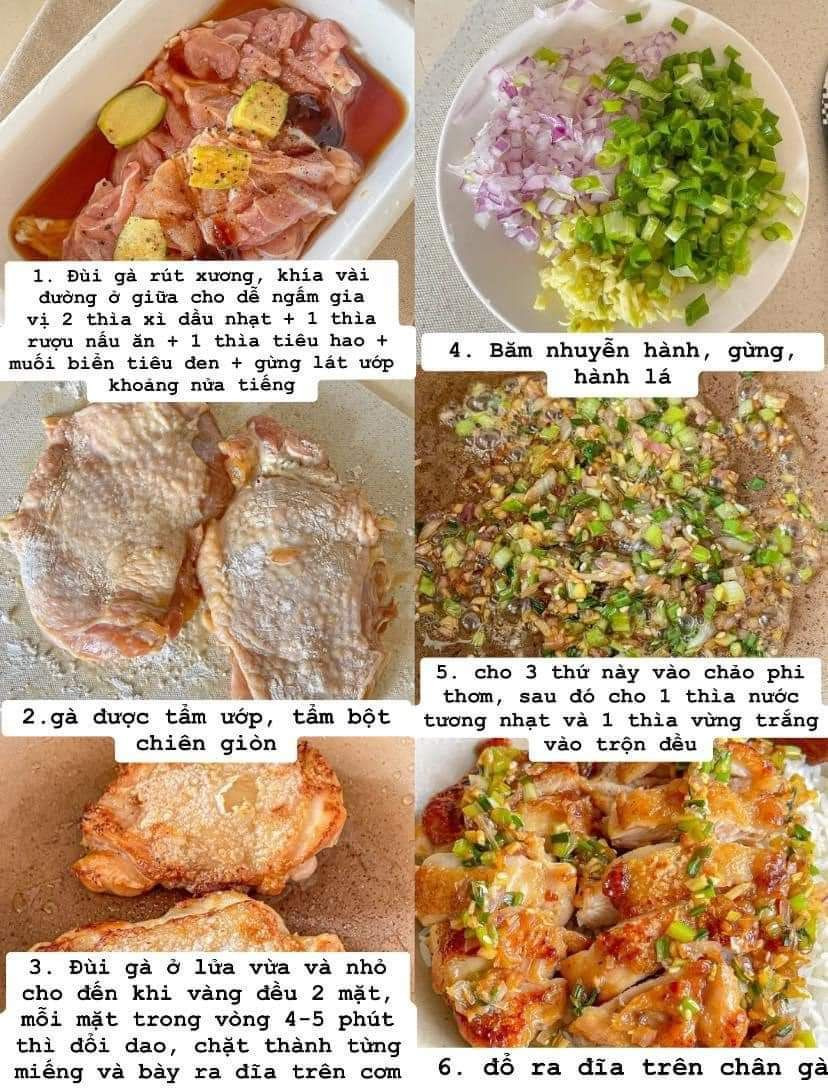 Bát cơm gà sốt dầu giòn cho bữa trưa ngon quá trời lun 🤤