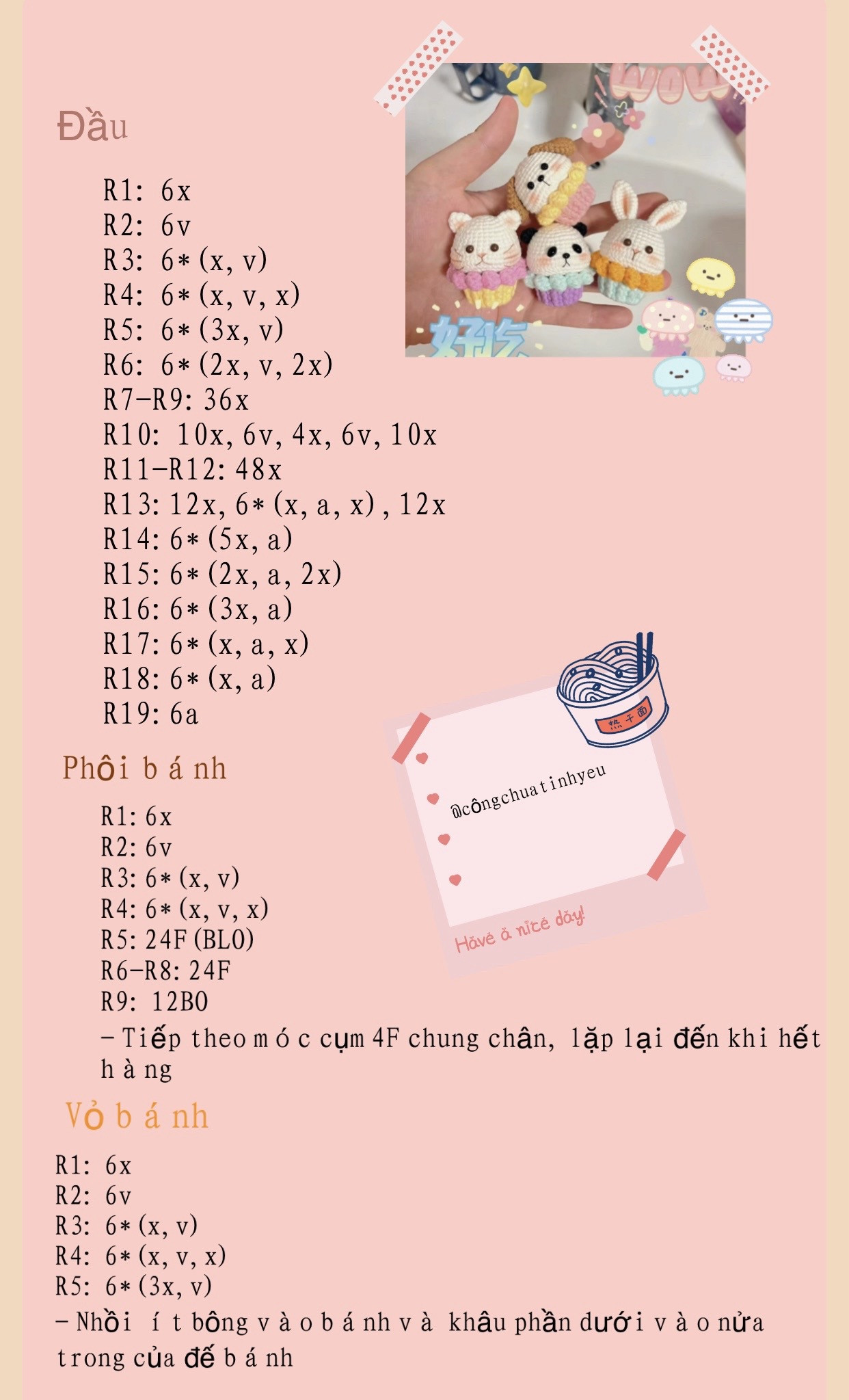 Bộ sưu tập thú móc len mini dễ thương và ngọt ngào