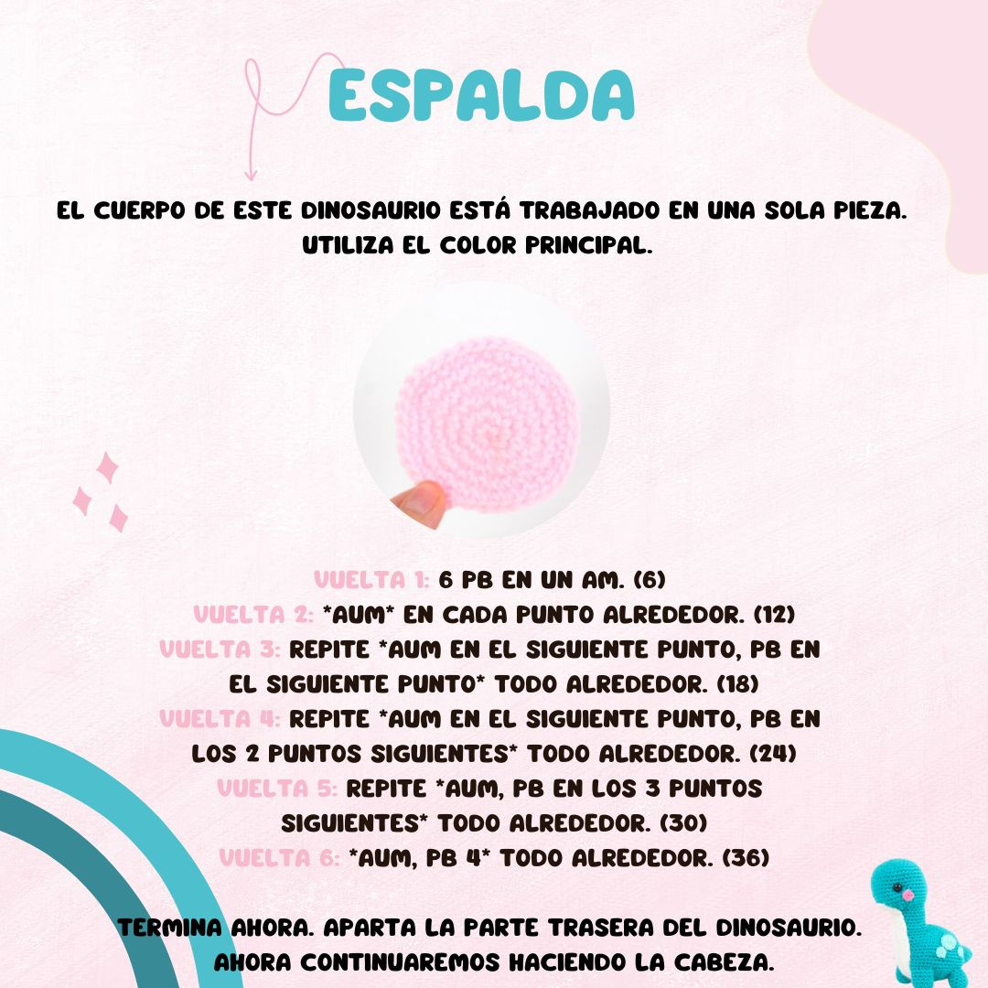 Brontosaurio Amigurumi: Patrón Gratis para Tejer en Casa