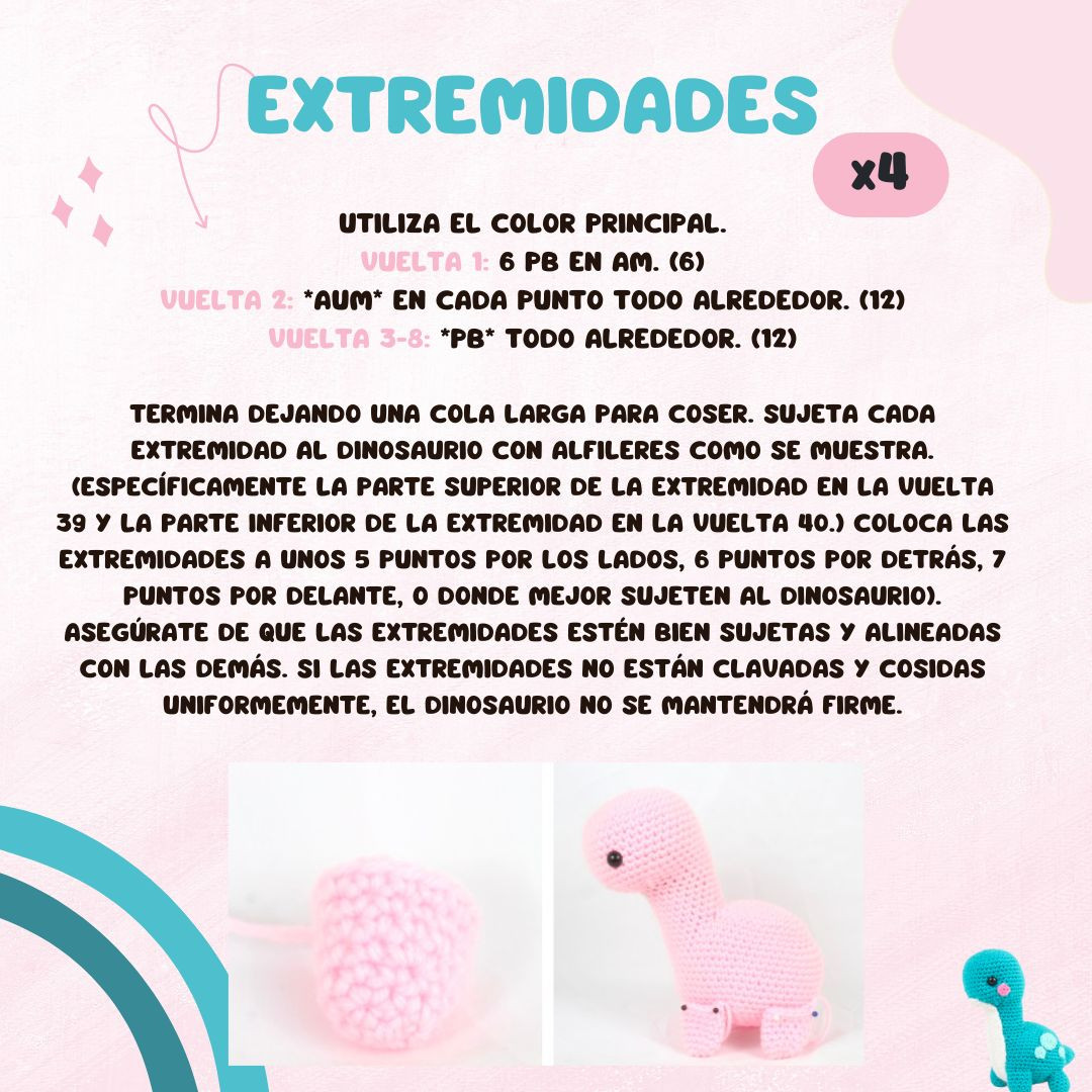 Brontosaurio Amigurumi: Patrón Gratis para Tejer en Casa