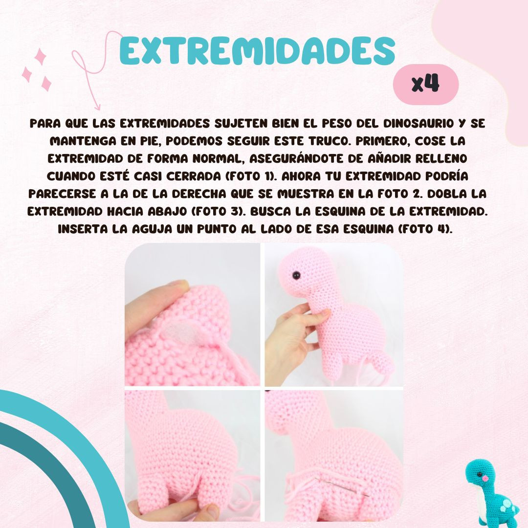 Brontosaurio Amigurumi: Patrón Gratis para Tejer en Casa