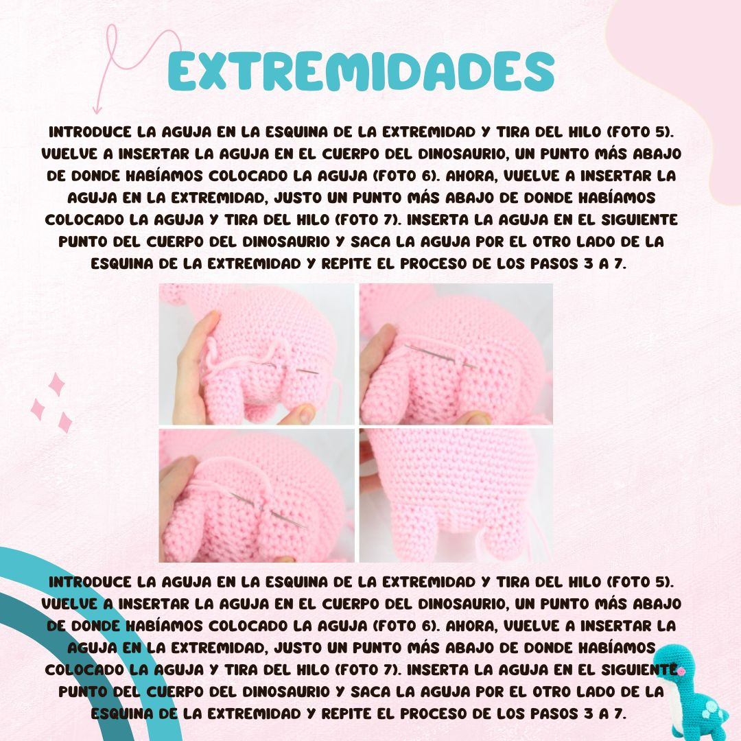Brontosaurio Amigurumi: Patrón Gratis para Tejer en Casa