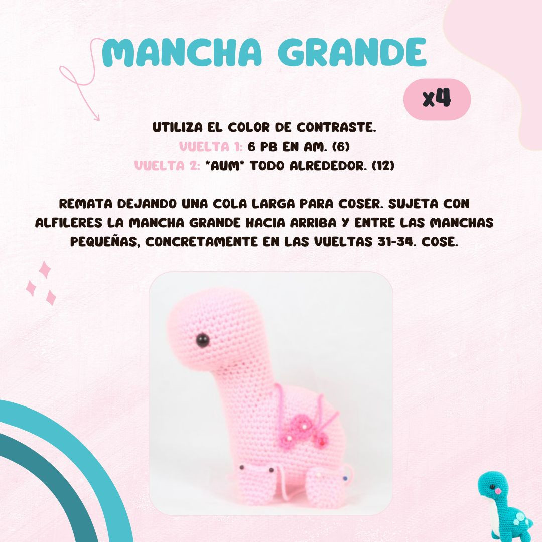 Brontosaurio Amigurumi: Patrón Gratis para Tejer en Casa