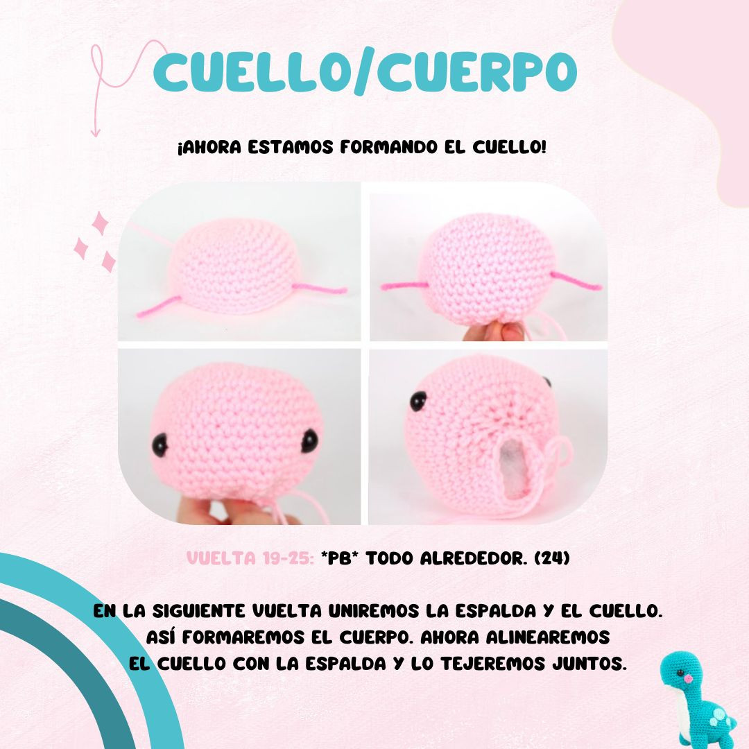 Brontosaurio Amigurumi: Patrón Gratis para Tejer en Casa