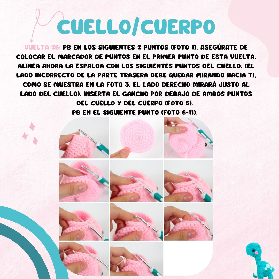 Brontosaurio Amigurumi: Patrón Gratis para Tejer en Casa