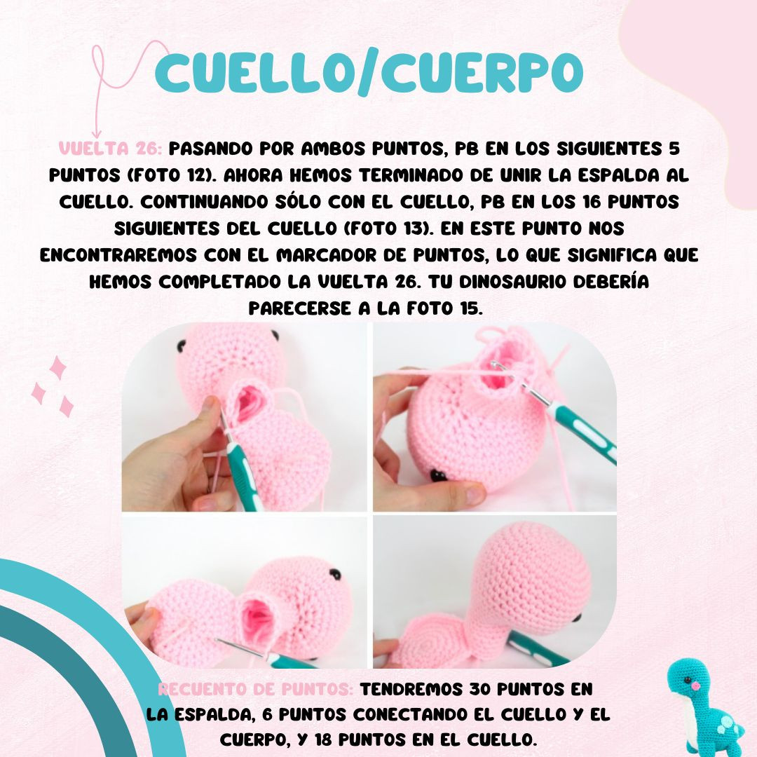 Brontosaurio Amigurumi: Patrón Gratis para Tejer en Casa