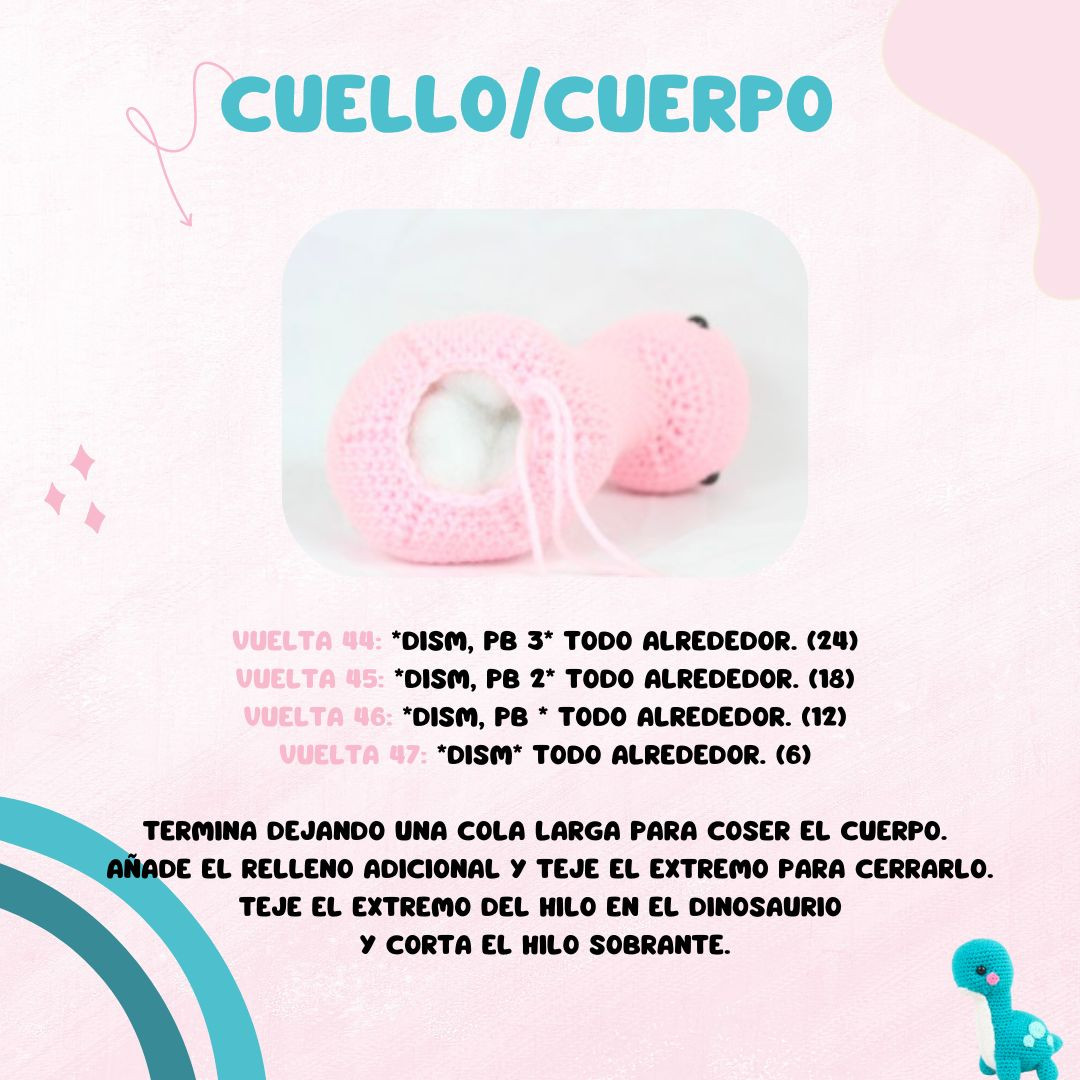 Brontosaurio Amigurumi: Patrón Gratis para Tejer en Casa