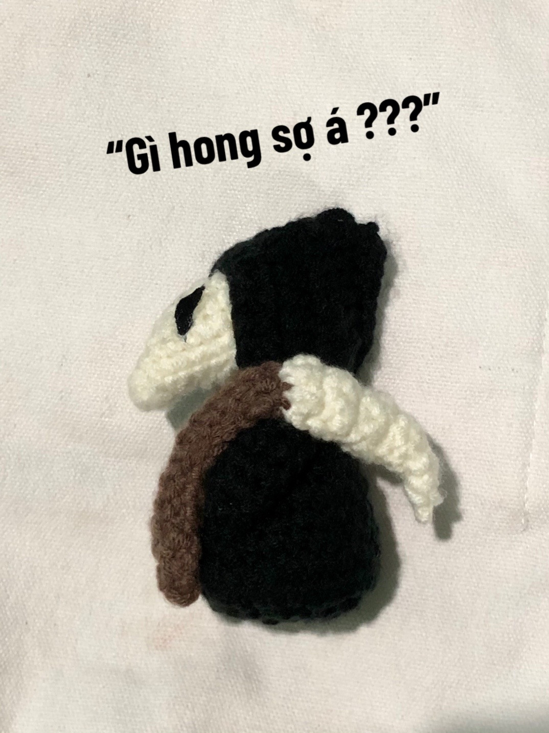 Búp bê len mô phỏng thần chết hài hước và đáng yêu