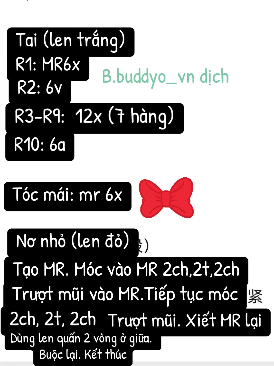 Búp bê móc len hình thỏ dễ thương cho người mới bắt đầu