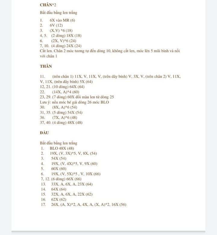 Cách móc gấu bông dễ thương với mũ và túi xách