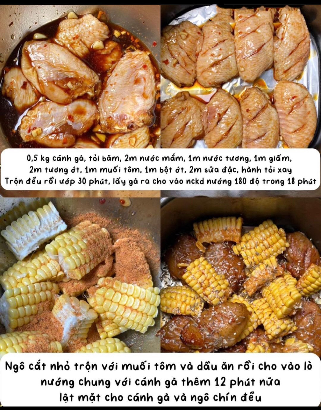 Cánh Gà Nướng Ngô Ngọt Thơm Lừng