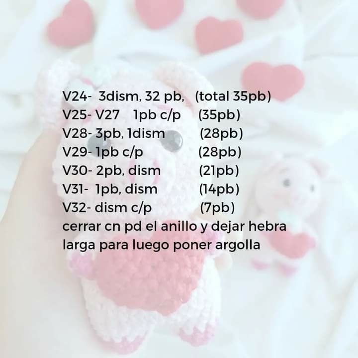 Cerdito adorable con corazón: patrón de crochet gratuito