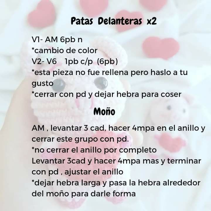 Cerdito adorable con corazón: patrón de crochet gratuito