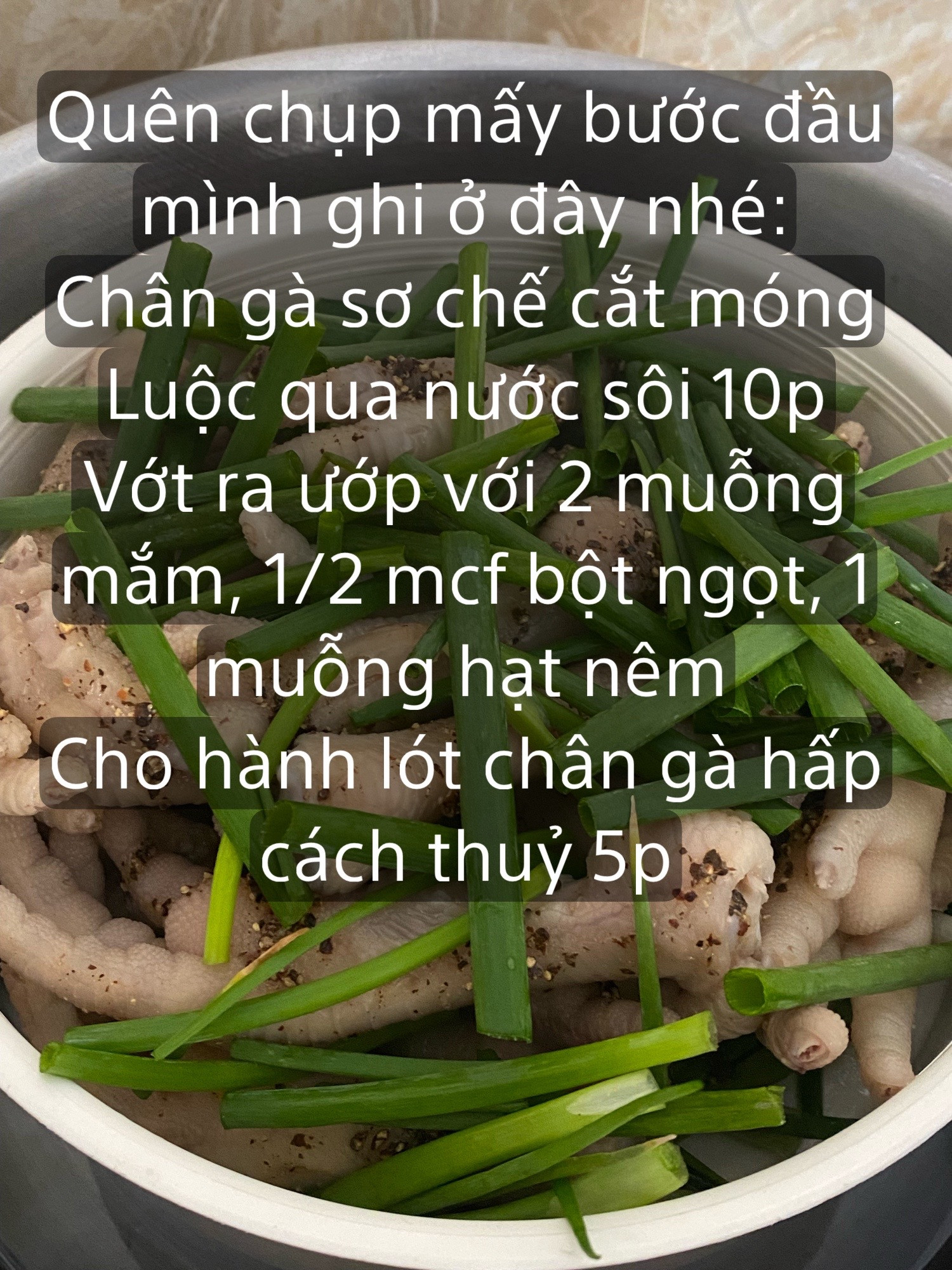 Chân Gà Hấp Hành