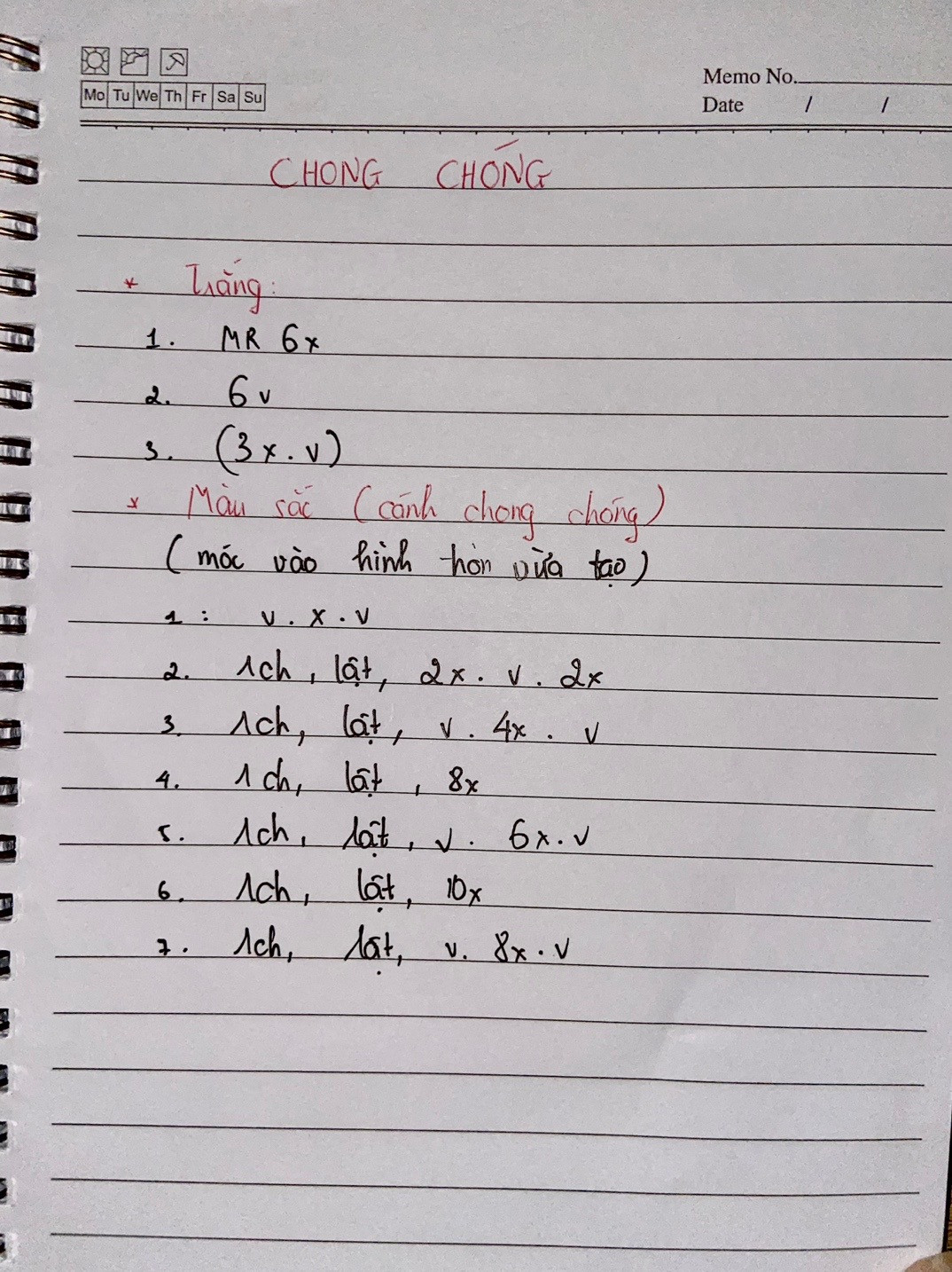 Chart chong chóng nhiều màu sắc